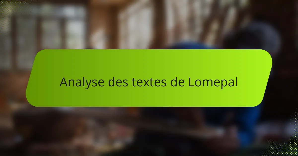 Analyse des textes de Lomepal