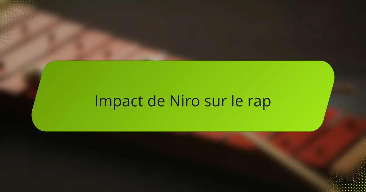 Impact de Niro sur le rap