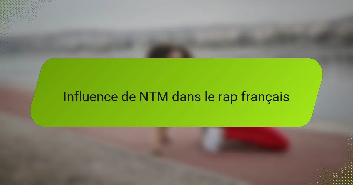 Influence de NTM dans le rap français