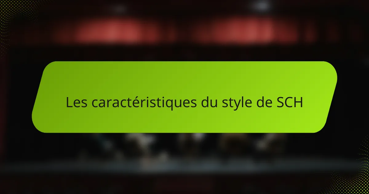 Les caractéristiques du style de SCH