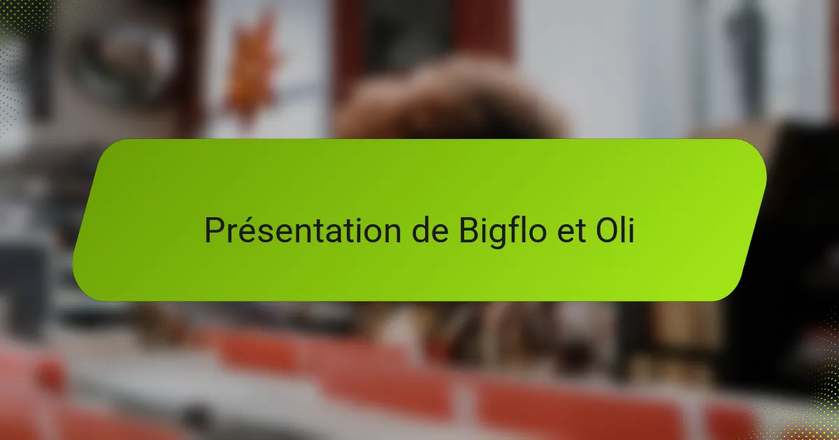 Présentation de Bigflo et Oli